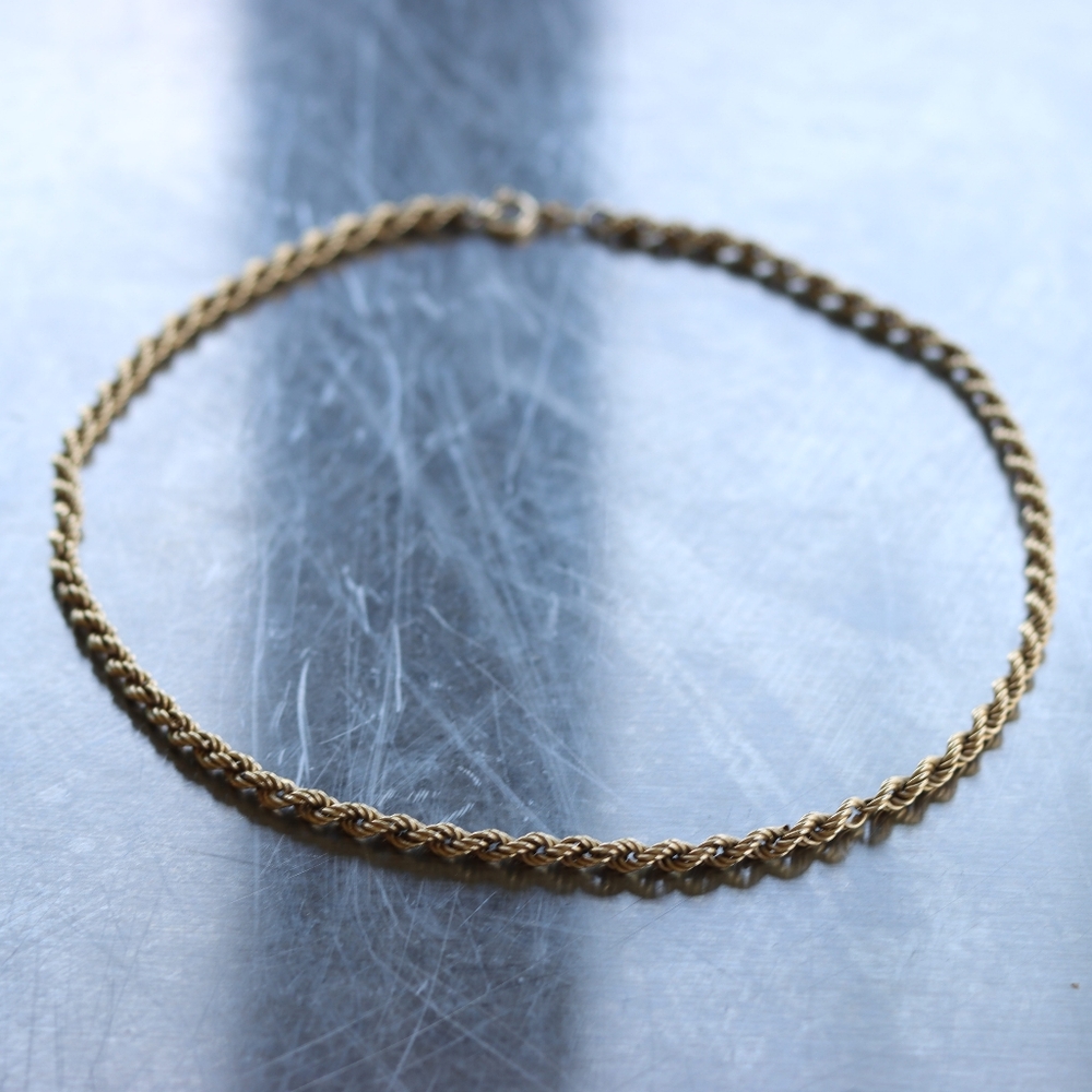 14 K Solid Gold Rope Chain Necklace 9.6 grams 17 Inches